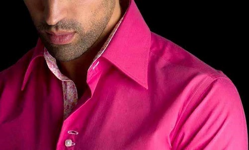 Camisa rosa hombre
