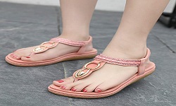 Sandalias en color rosa